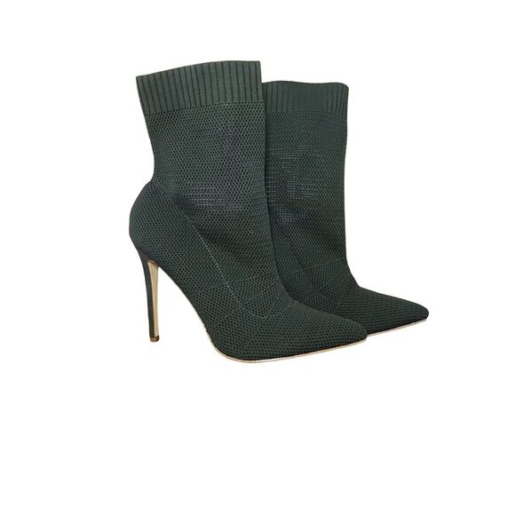 Shoe Dazzle Shoes - Shoedazzle Angelique Women's Green Ankle Stretch Boots Stiletto Heel Size 11
